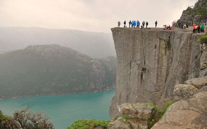 Preikestolen Noorwegen preekstoel